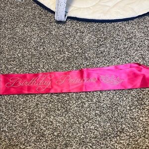 Pink Birthday Sash with Rhinestone Accents